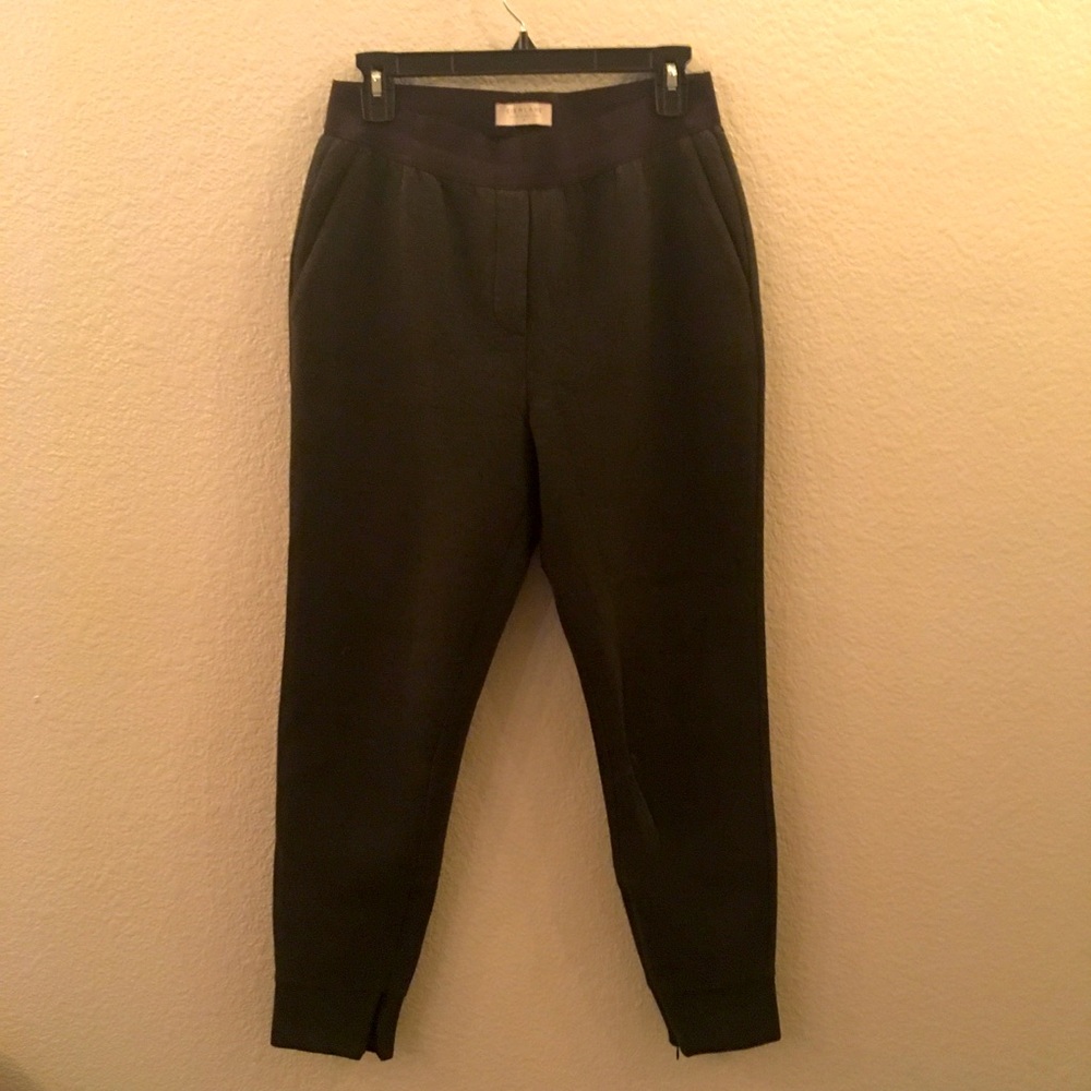 Everlane Street Fleece Joggers Ankle Zip Charcoal Gray Medium